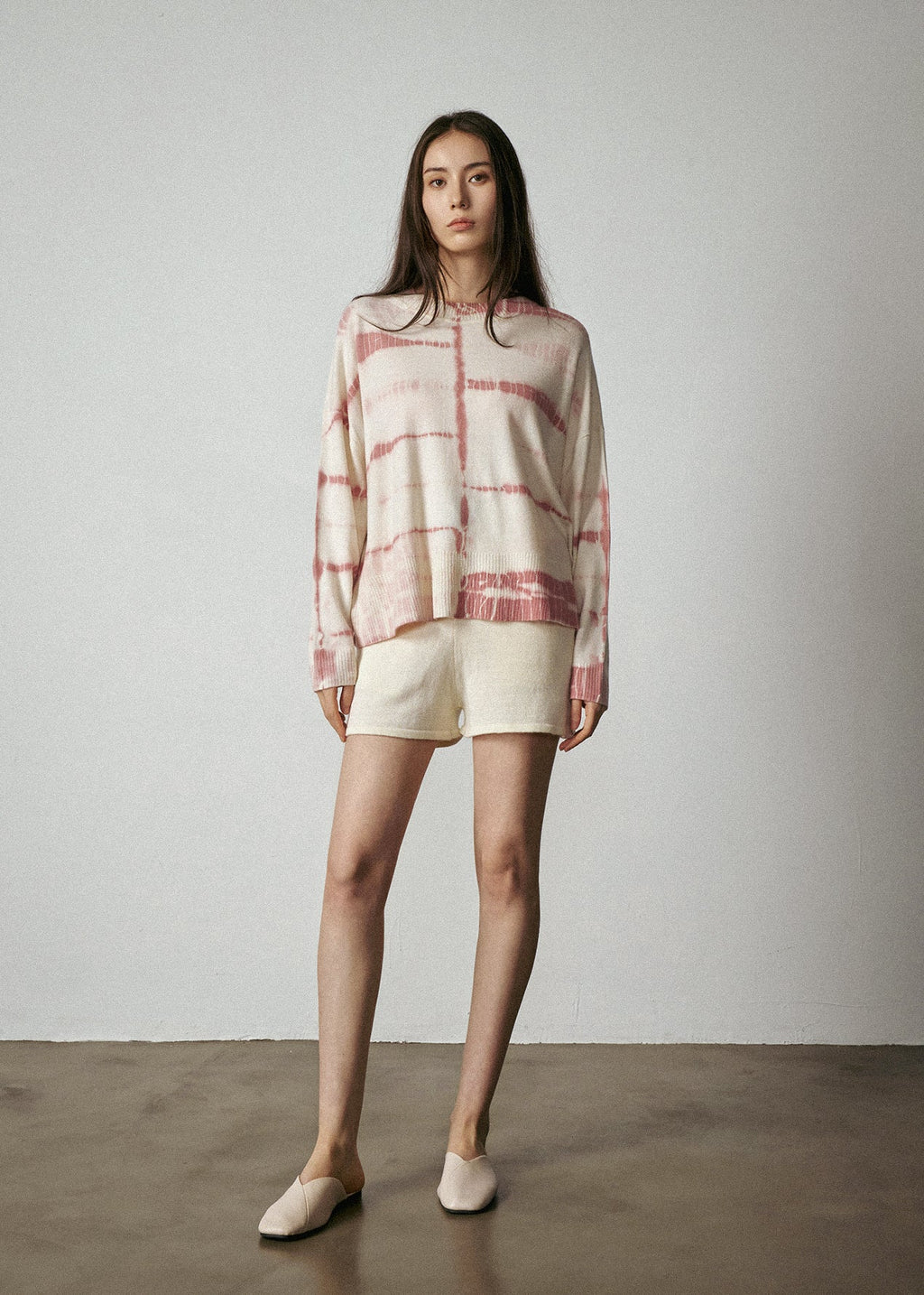 N.2122D FINE KNIT DYE SUMMER V-NECK