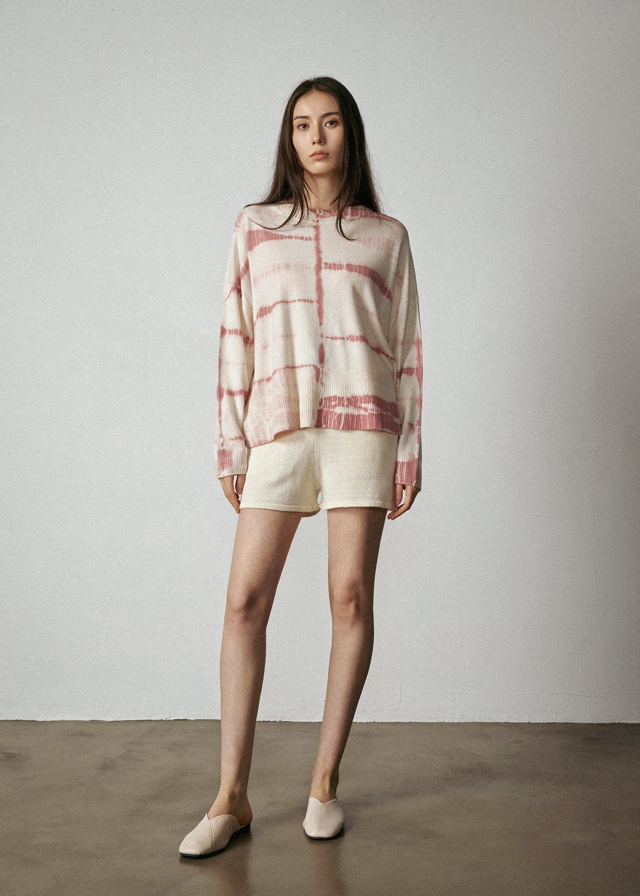 N.2122D FINE KNIT DYE SUMMER V-NECK