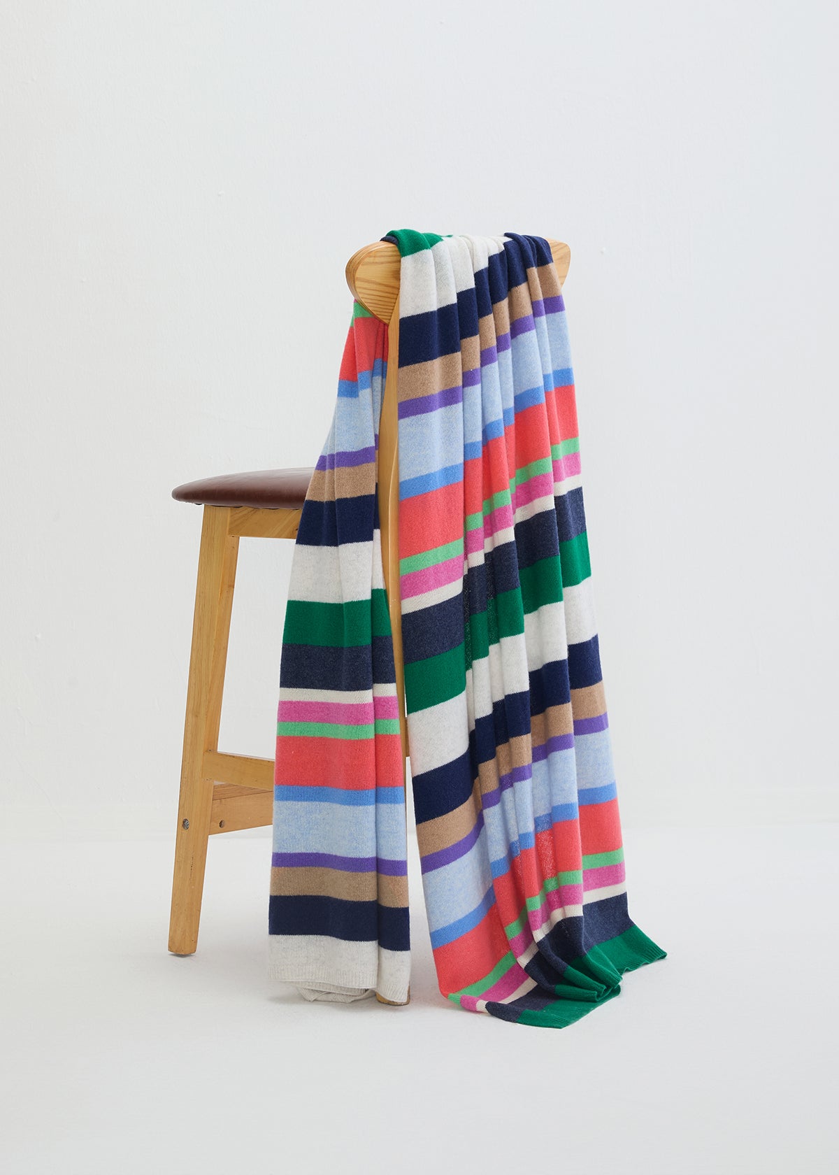 N.2146 CASHMERE STRIPED TRAVEL WRAP