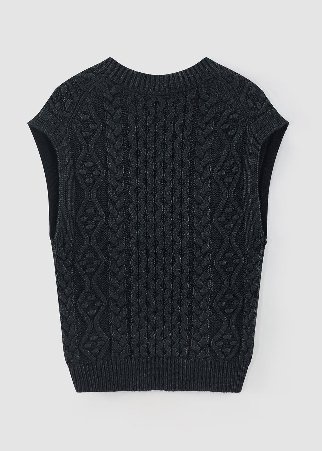 204 BLACK FOIL CABEL VEST BFL