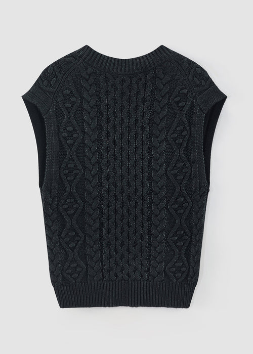 204 BLACK FOIL CABEL VEST BFL