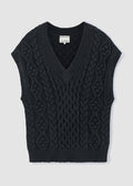 204 BLACK FOIL CABEL VEST BFL
