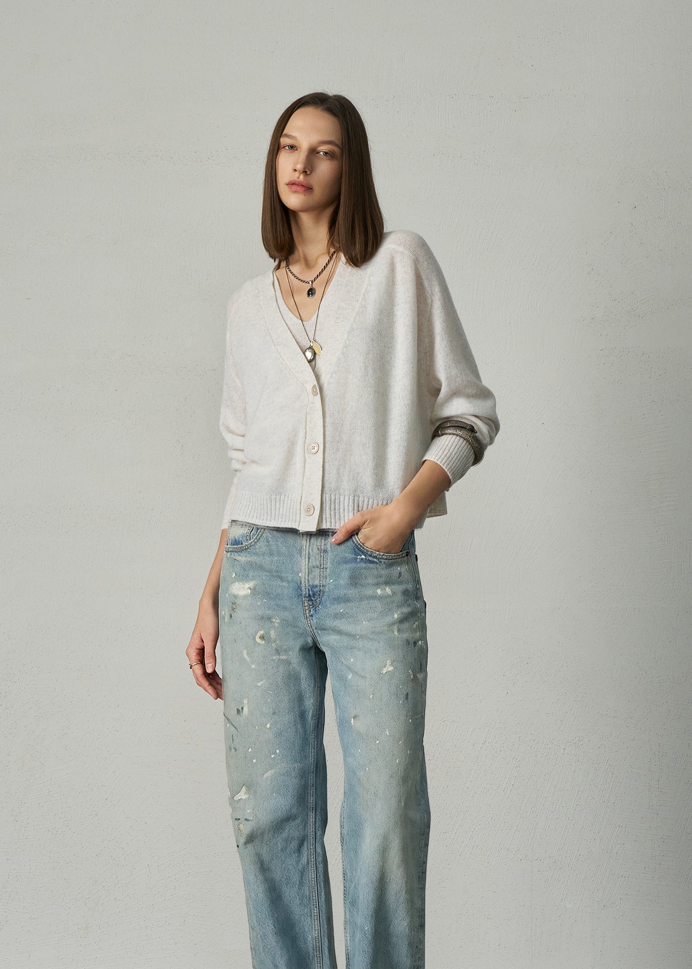 275 CASHMERE FEATHERWEIGHT CARDI TRY