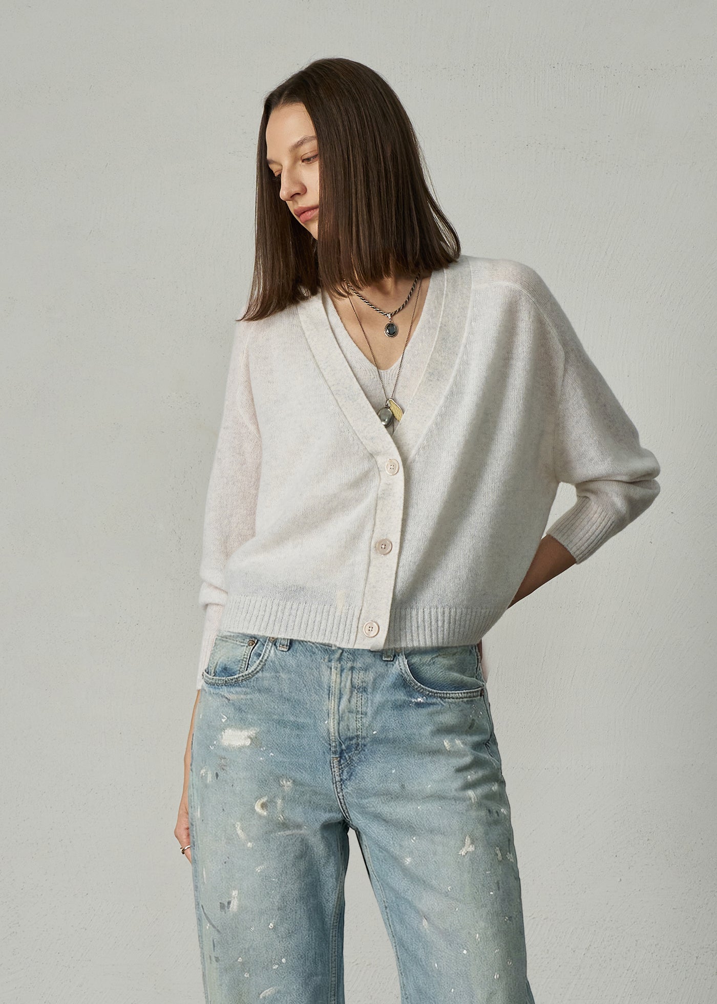 275 CASHMERE FEATHERWEIGHT CARDI TRY