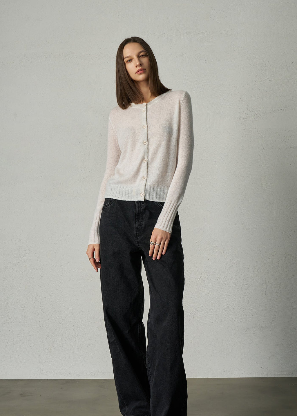 N.2283 CASHMERE FEATHERWEIGHT SLIM CARDI