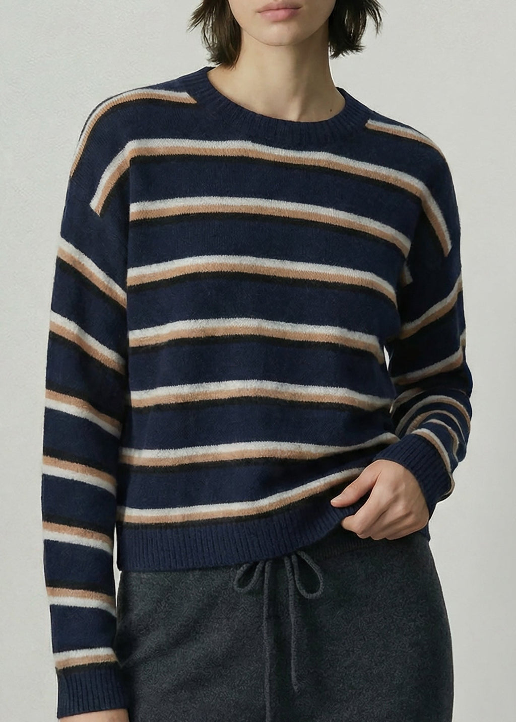 294 ARCADIA LS STRIPE SWEATER NST