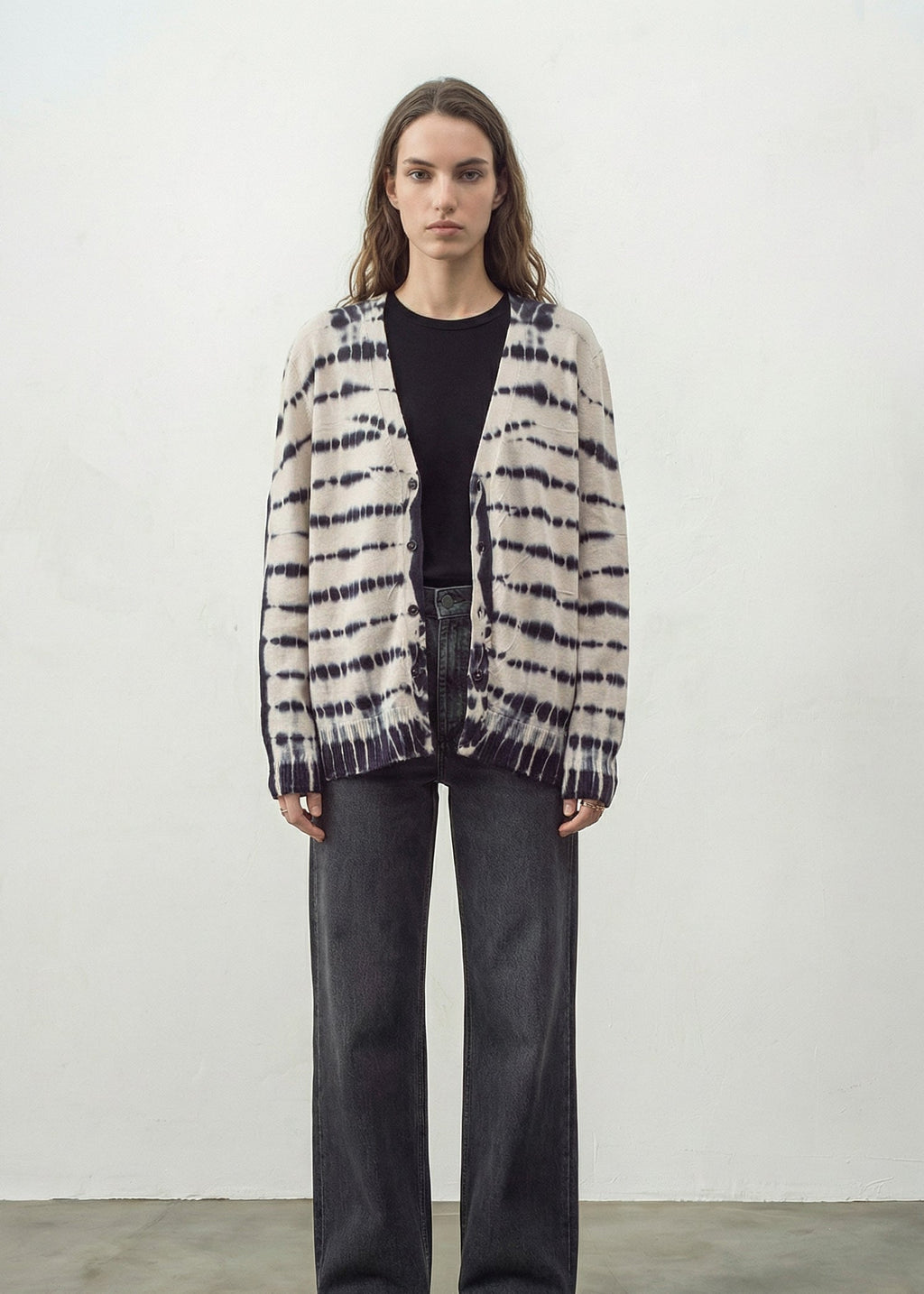 320 LONG LINE DYE CARDI SLD