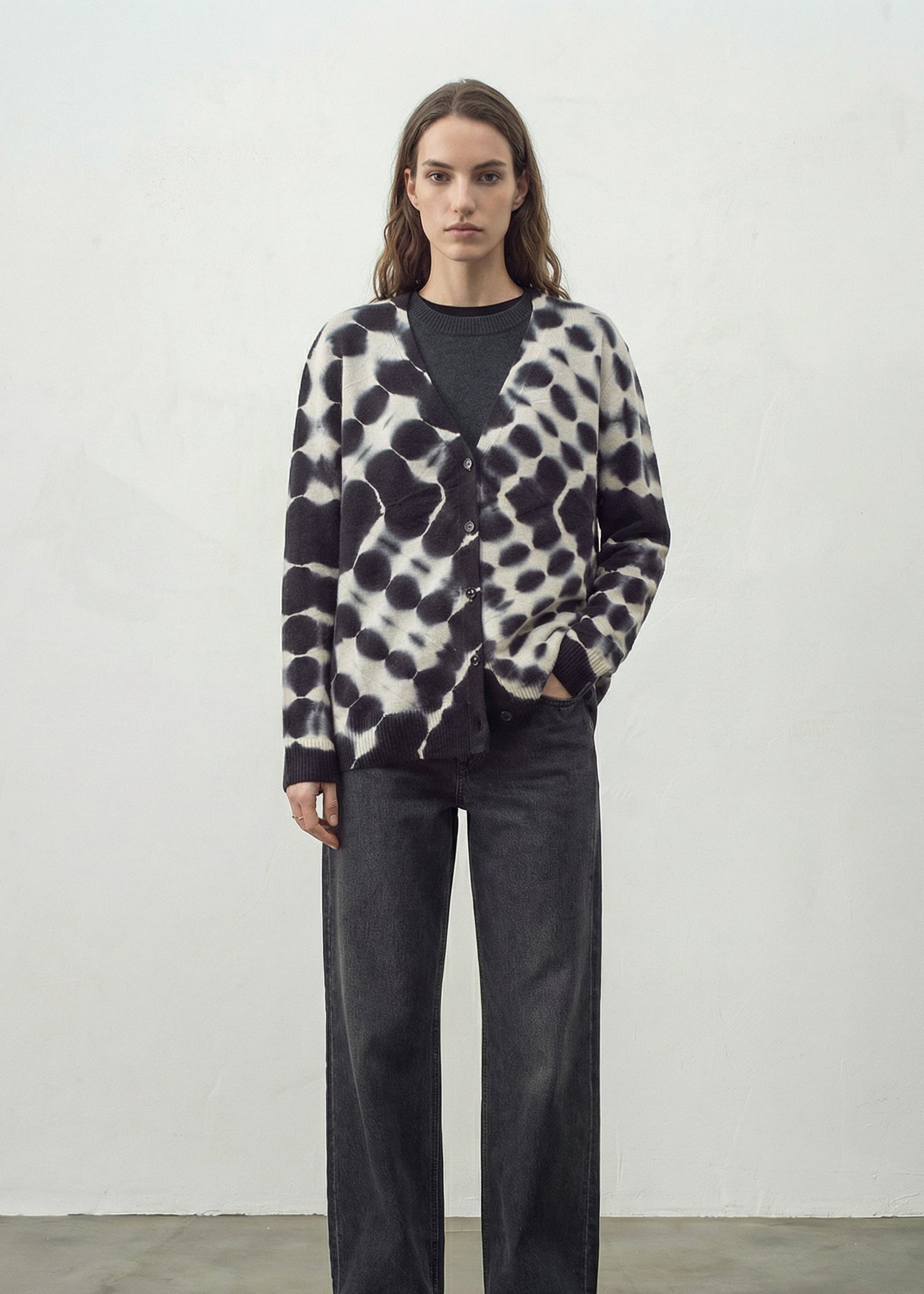 320 LONG LINE DYE CARDI WNS