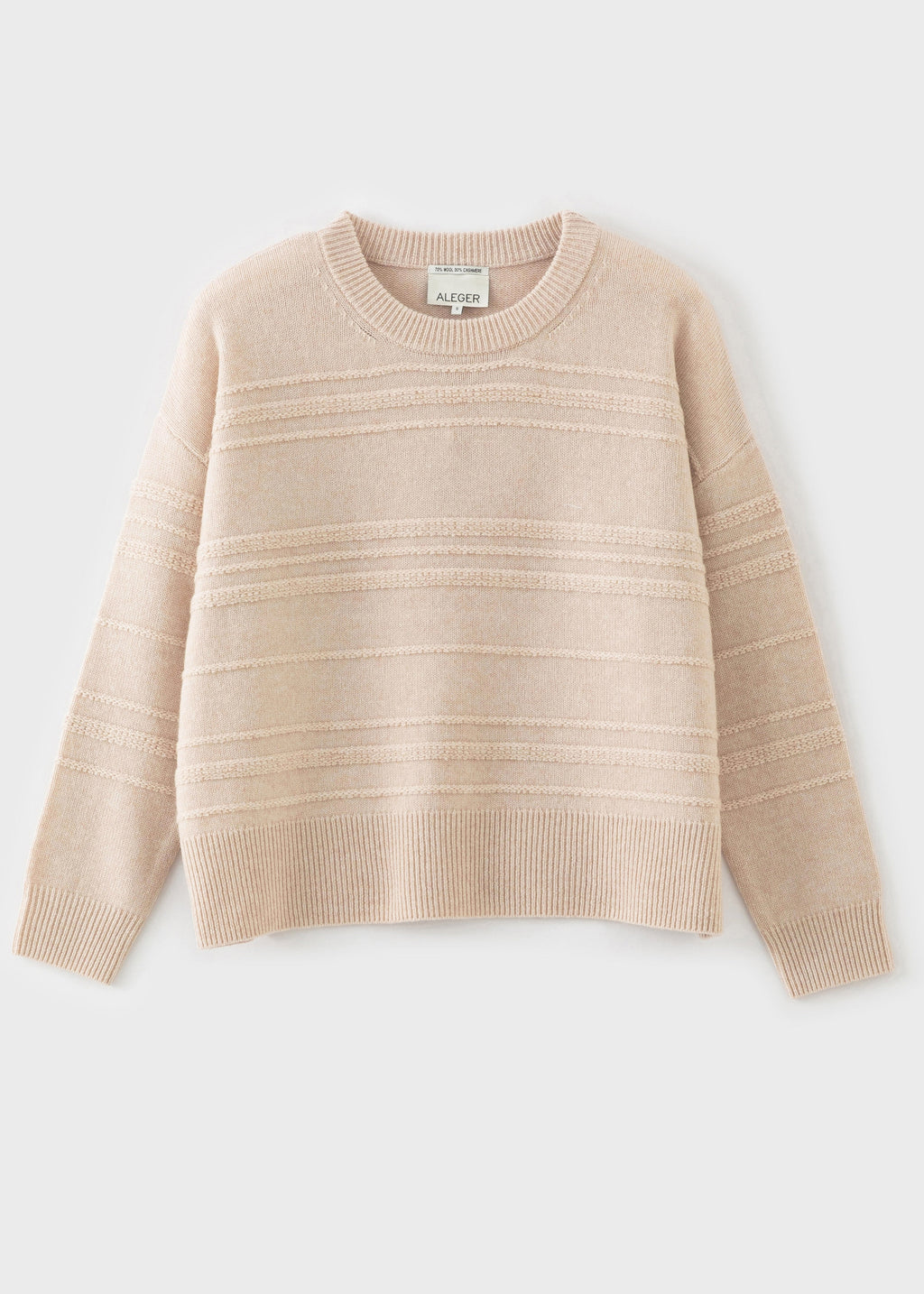 CASHMERE BLEND LOOPY OVERSIZED CREW NECK