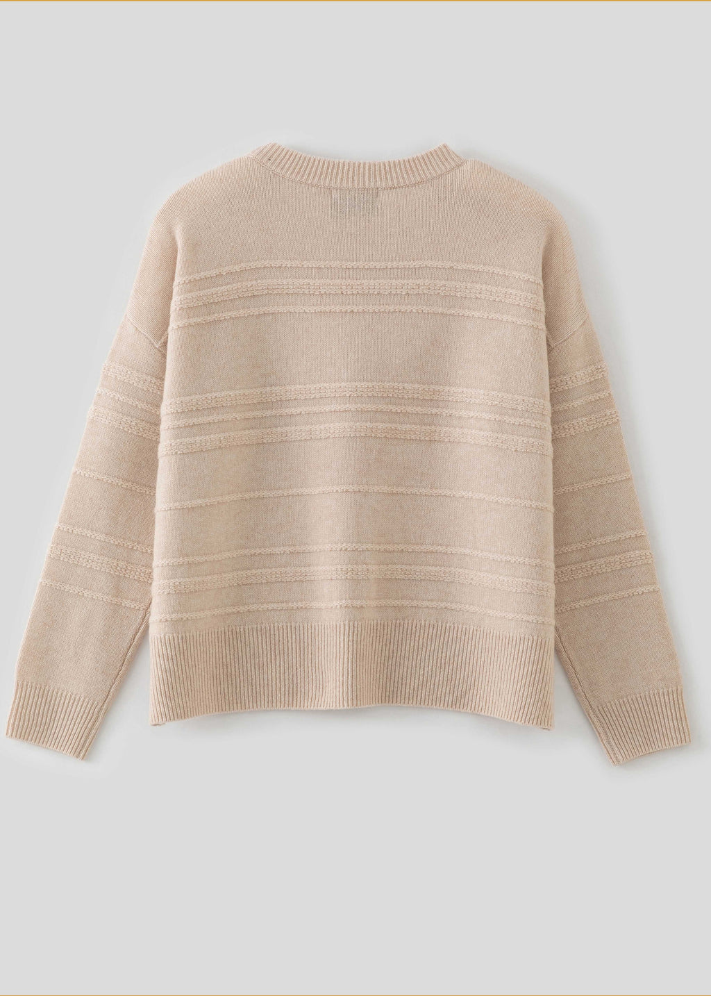 CASHMERE BLEND LOOPY OVERSIZED CREW NECK