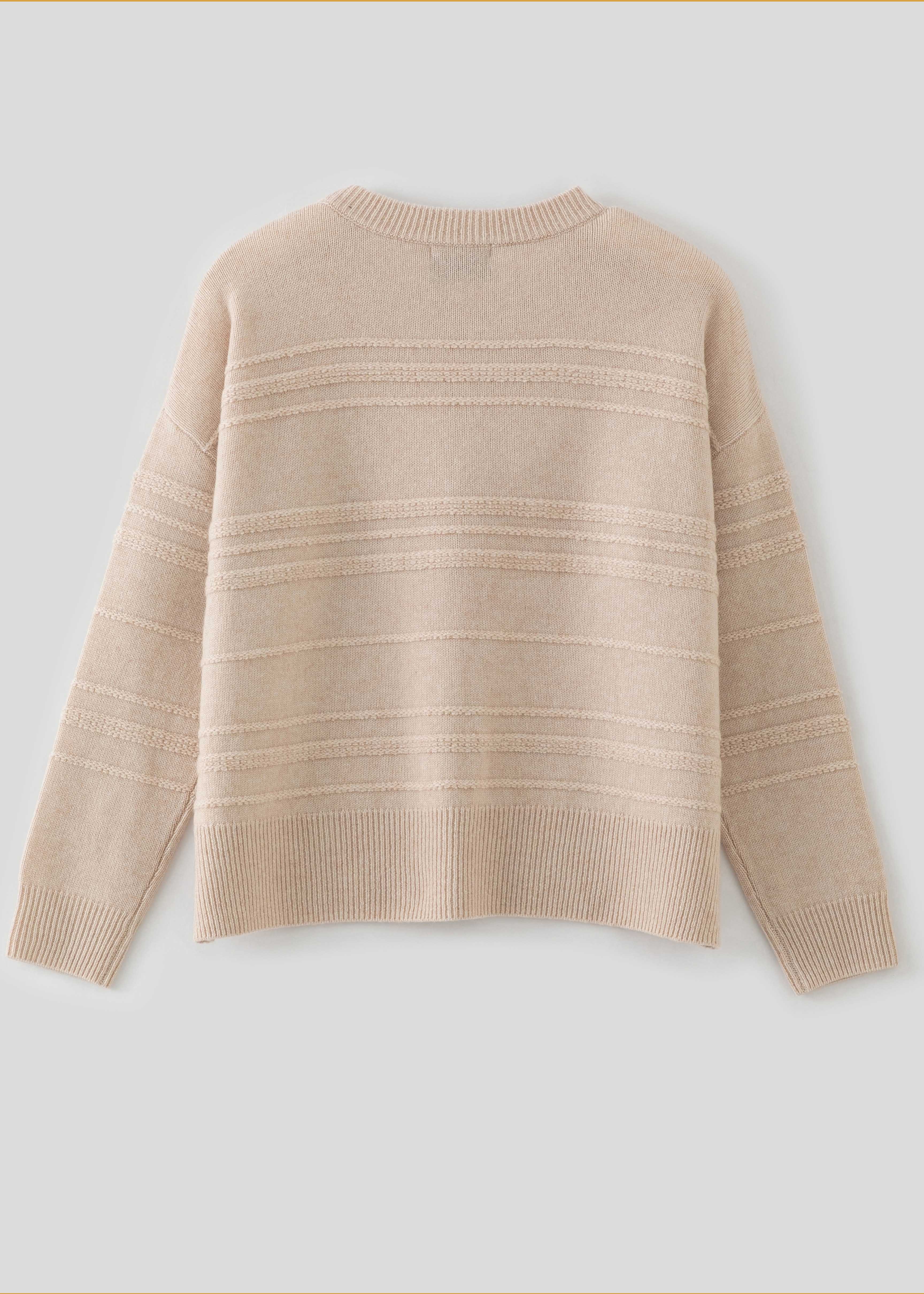 CASHMERE BLEND LOOPY OVERSIZED CREW NECK