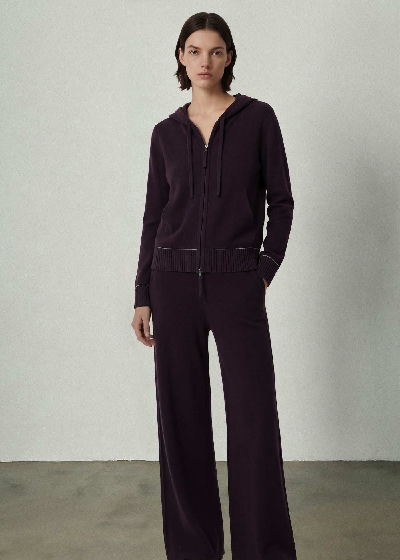 496 CASHMERE BLEND WEEKEND HOODY MLT