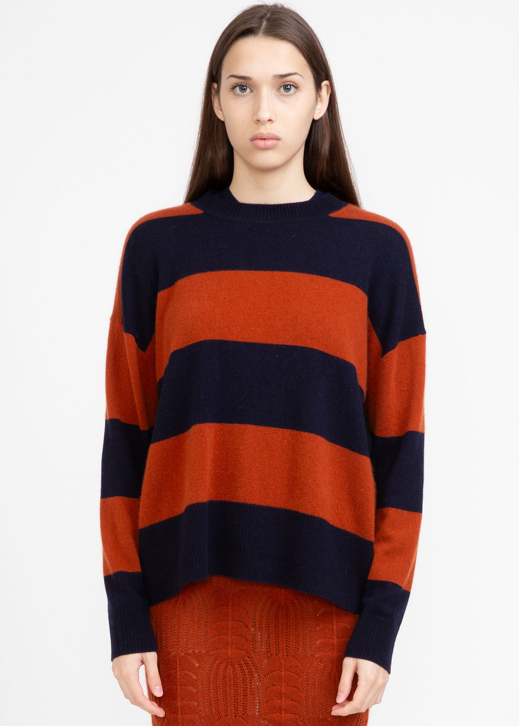 N.80 CONTRAST STRIPE CREW - Only XS,M Left