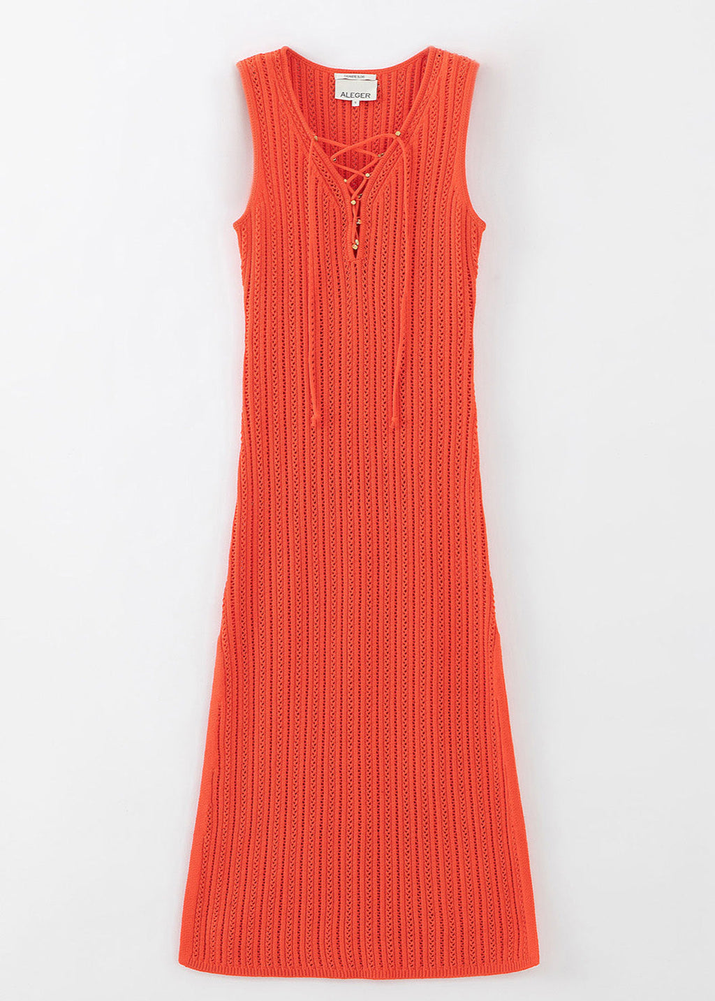 N.298 LACE RIBBED CAMI DRESS