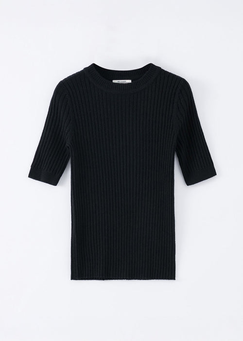 097 CASHMERE SHORT SLEEVE BLK